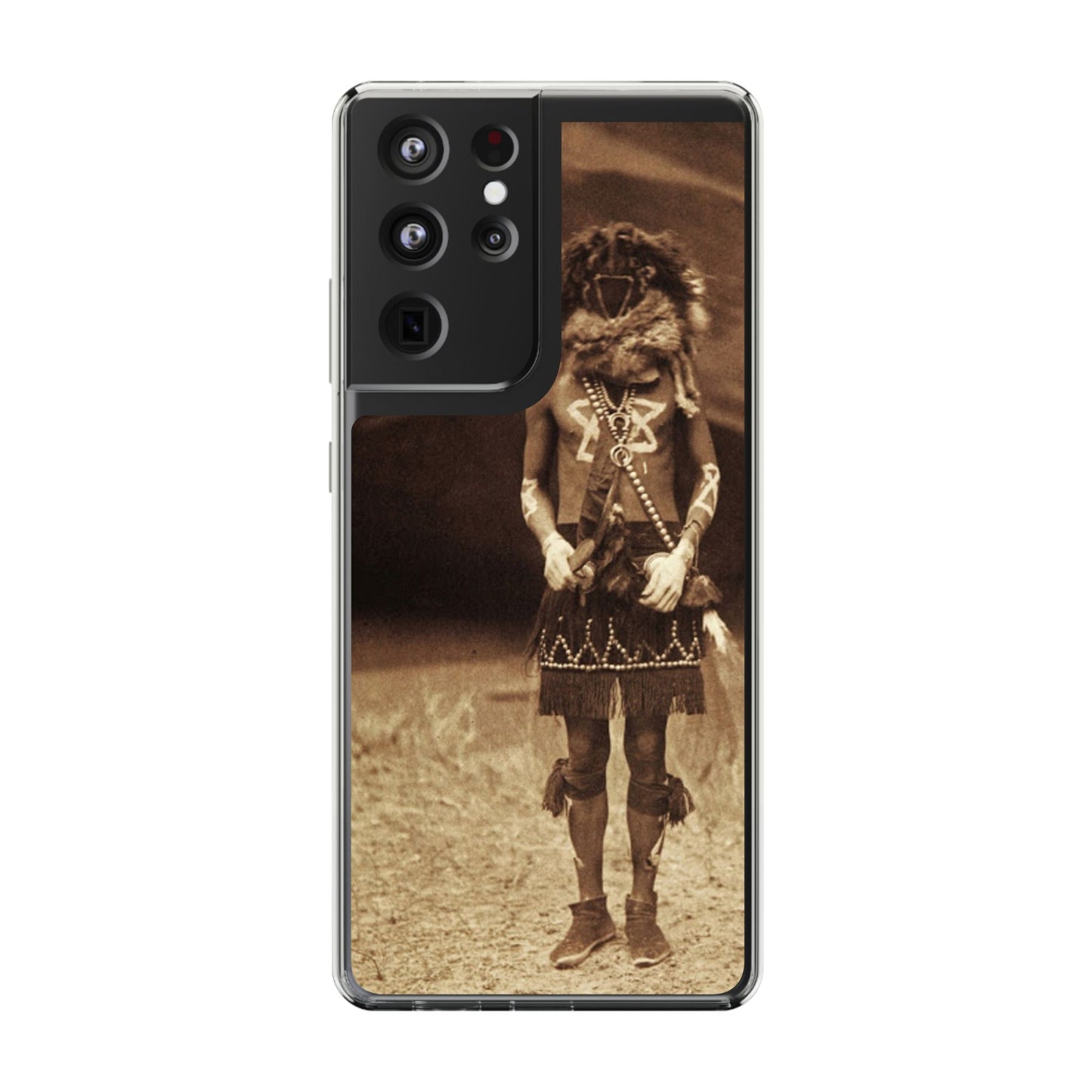 Vintage Spirit Animal Clear Phone Case, Eco-Friendly Cell Phone Cover, Unique Gift for Nature Lovers, Boho Style Mobile Accessory, [...]