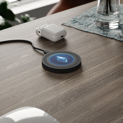 Elegant Ethereum Wireless Charging Pad, Modern Tech Accessory, Gift for Tech Lovers, Minimalist Design, Office Decor, Birthday Gift