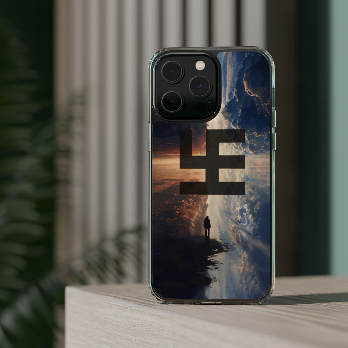Swasticoin Nature-Themed Clear Phone Case, Unique Phone Cover with Scenic Design, Eco-Friendly Protection, Gift for Travelers, Custom Phone Accessory