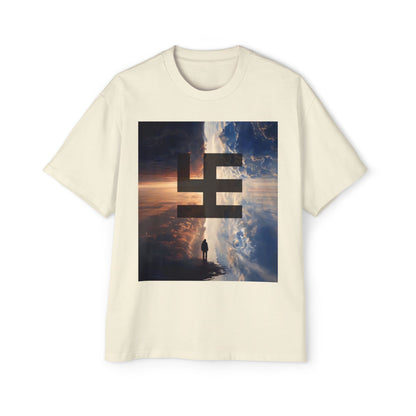 Swasticoin Men's Heavy Oversized Tee with Eye-Catching Design | Casual Wear, Graphic Tee, Street Style, Unisex Fashion, Gift Idea