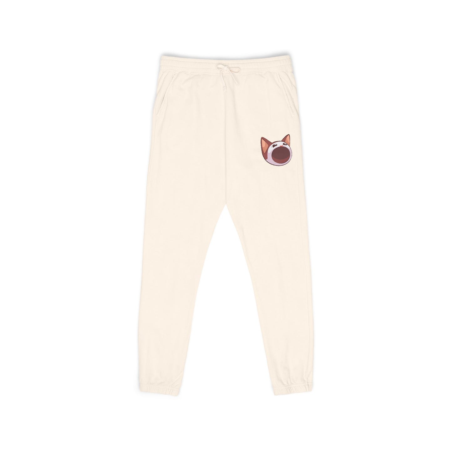 POPCAT Cozy Fleece Sweatpants, Comfortable Lounge Pants, Gift for Cat Lovers, Relaxing Home Wear, Unisex Joggers