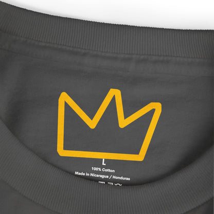 Trench Merch Crown Logo Unisex Heavyweight Cotton Tee, Casual Streetwear Shirt, Gift for Him/Her, Summer Style, Vibrant Graphics Tee