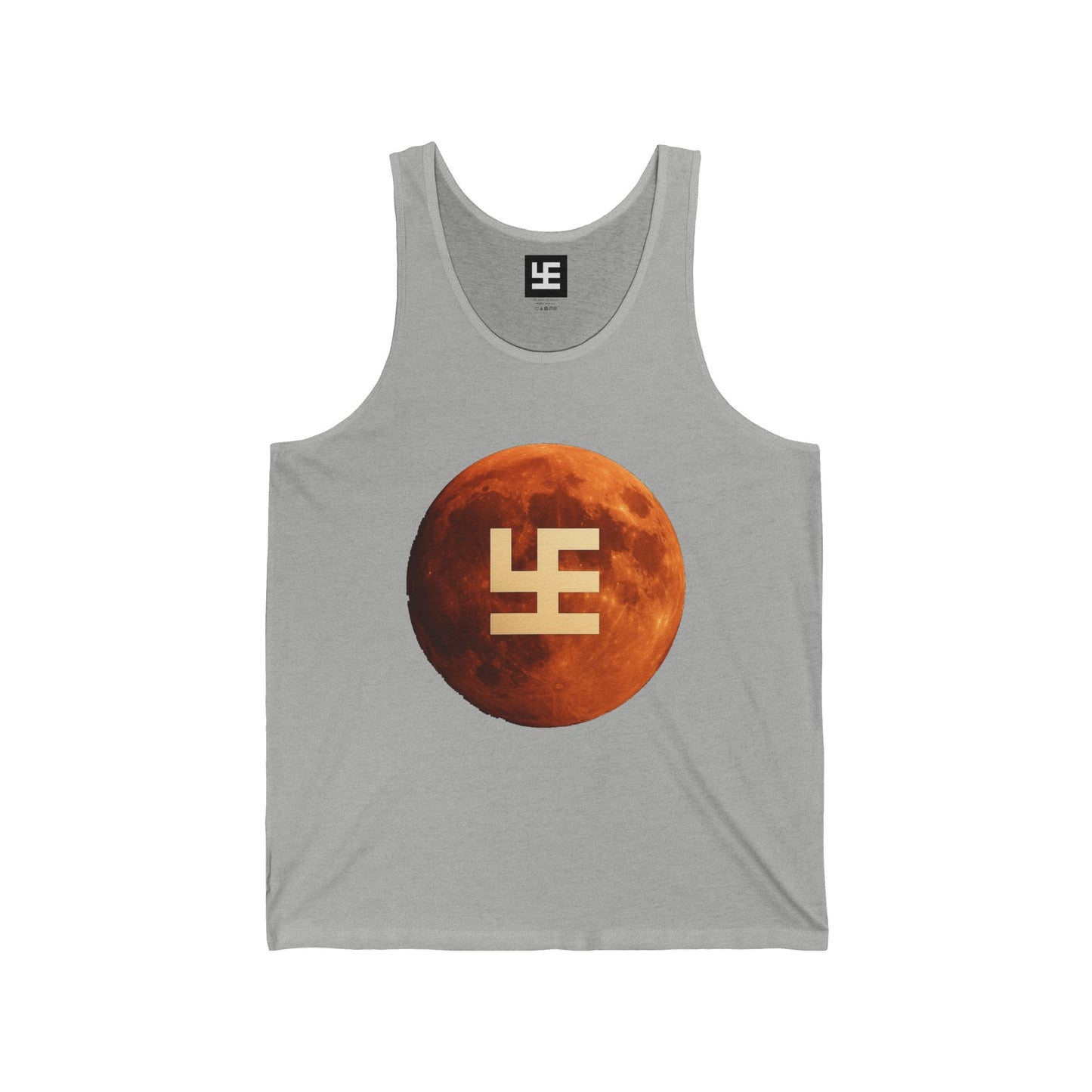 Swasticoin Moon Phase Unisex Jersey Tank | Trendy Moon T-Shirt | Graphic Tee for Parties, Summer Vibes, Festival Wear, Gift Idea