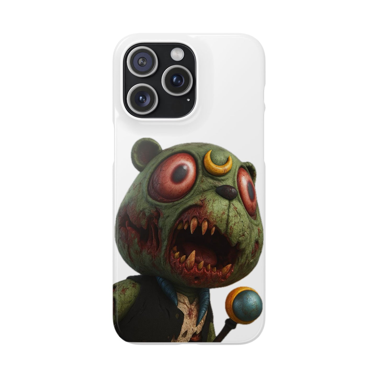 4NBT Zombie Bear Phone Case, Horror Snap Case, Cute but Spooky Accessory, Gift for Halloween, Unique Phone Cover