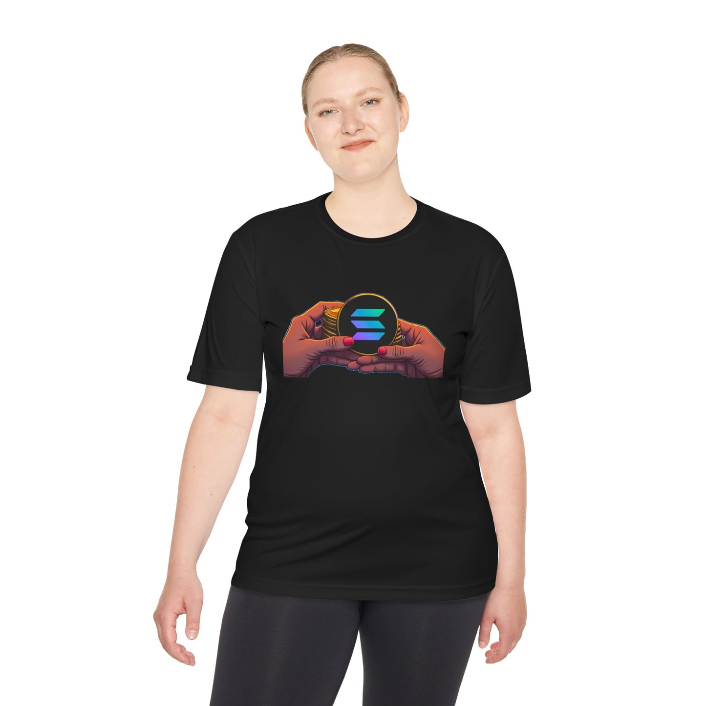 Unisex Moisture Wicking Tee featuring SOLANA & YZY designs, Perfect for Athletes, Casual Wear, Fitness Goals, Everyday Use, Sports Events