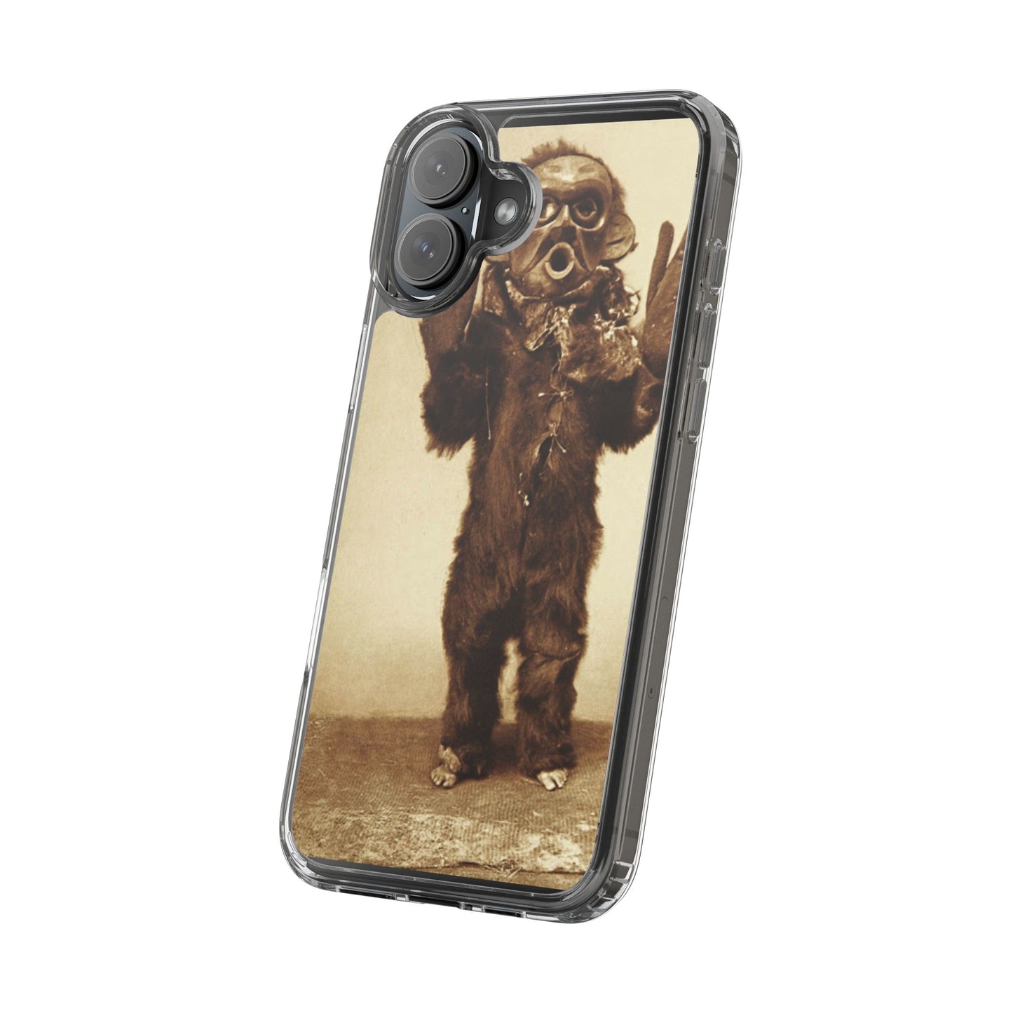 Yei Vintage Monster Clear Phone Case, Unique Phone Cover, Halloween Gift, Retro Style Case, Fun Accessories
