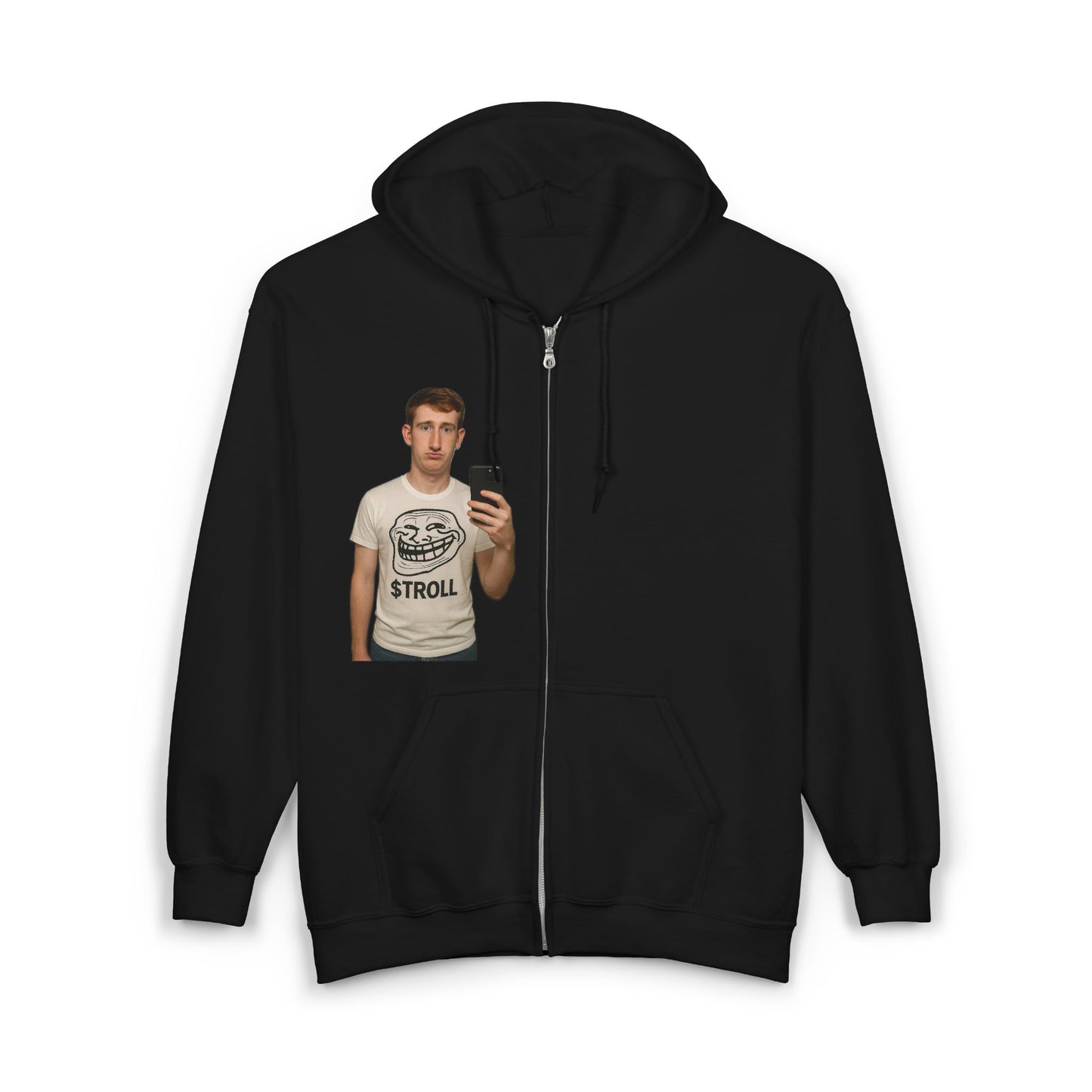Greg Troll Casual Zip Hoodie for Everyday Style, Unisex Zip Sweatshirt, Comfy Hoodie for Relaxation, Trendy Zip-Up for All Seasons, Gift for Friends