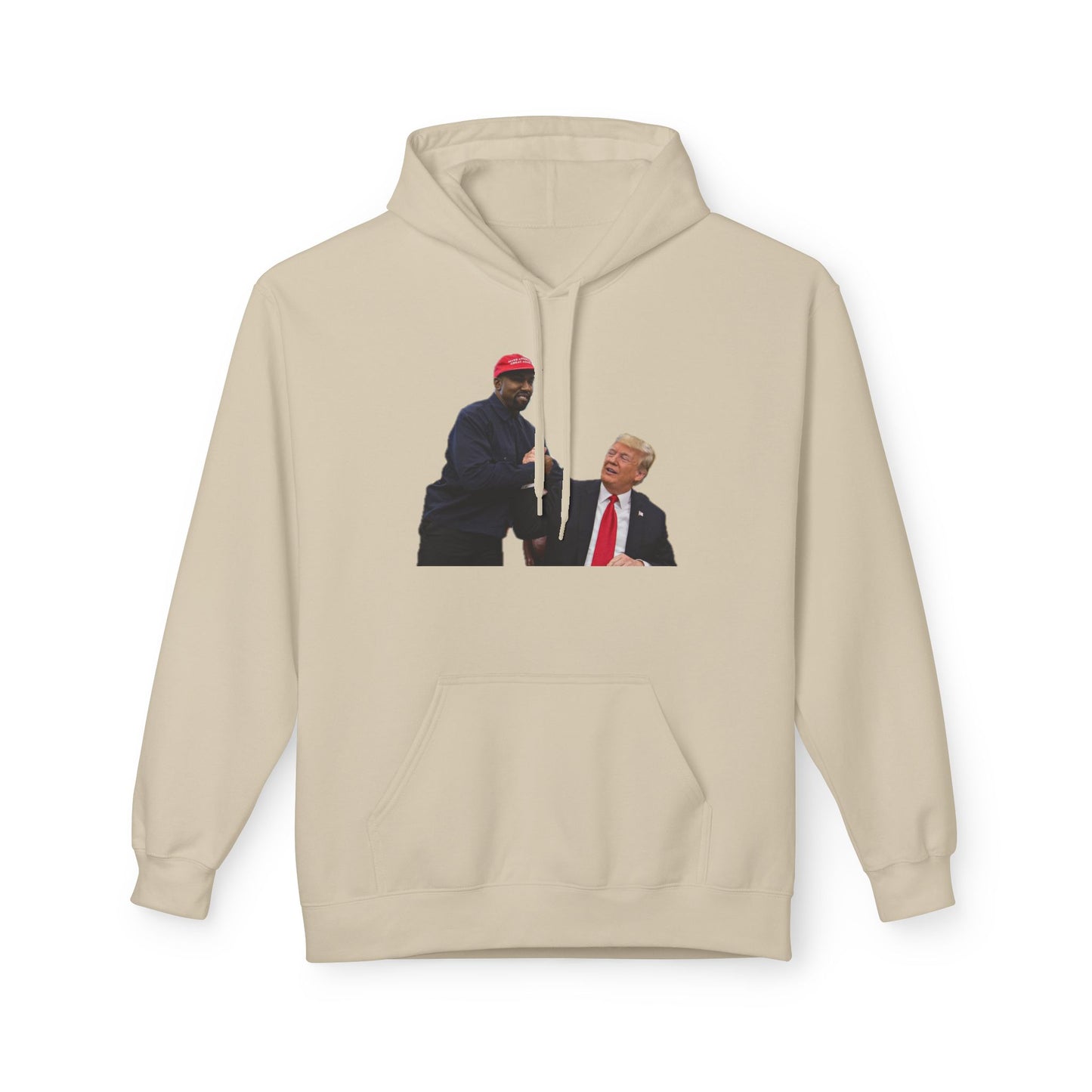 Ye & DJT Funny Political Fleece Hoodie, Unisex Softstyle Hoodie, Gift for Political Humor, Casual Wear, Election Day Apparel, Meme Clothing