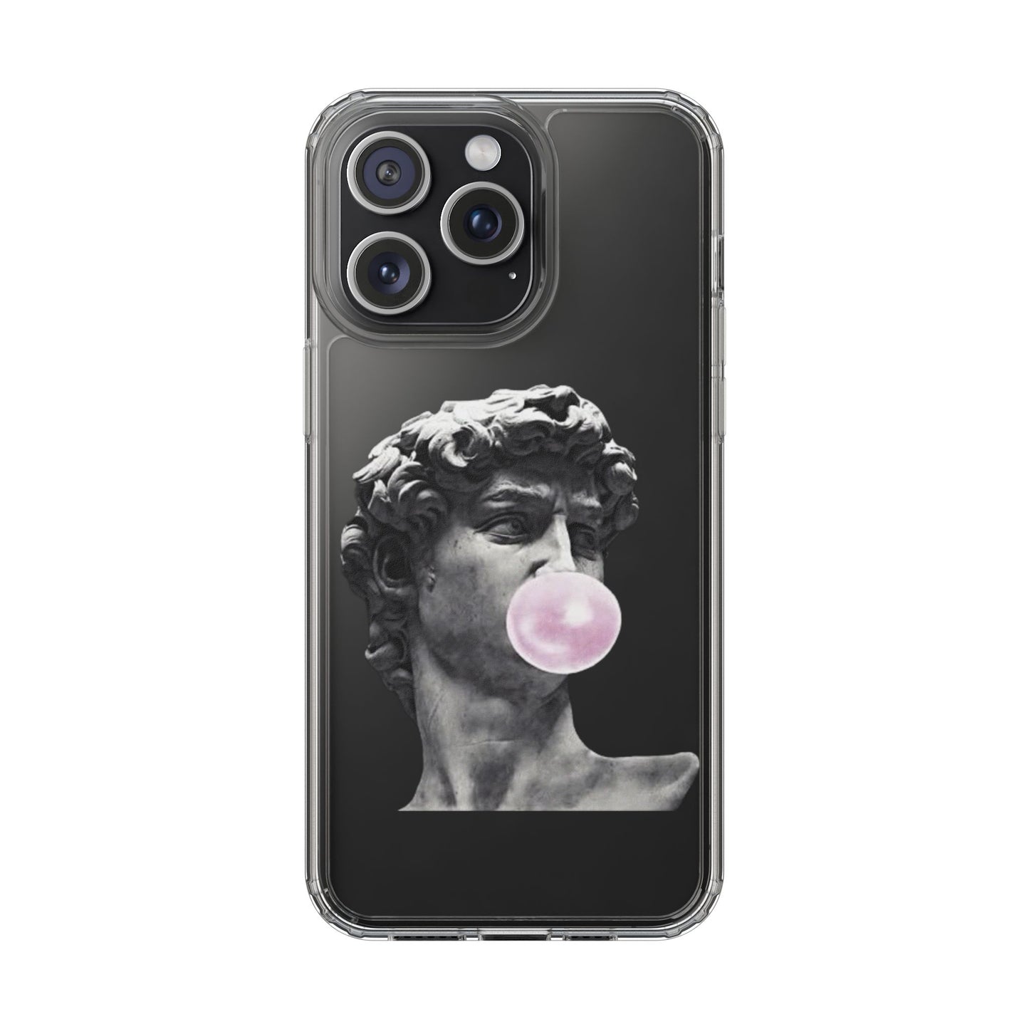 @ye Clear Phone Case with David Statue Design, Modern Phone Accessory for Art Lovers, Unique Gift, Customizable Compatible Soft Case