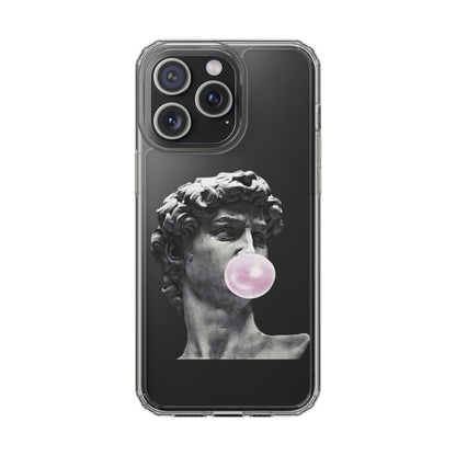 @ye Clear Phone Case with David Statue Design, Modern Phone Accessory for Art Lovers, Unique Gift, Customizable Compatible Soft Case