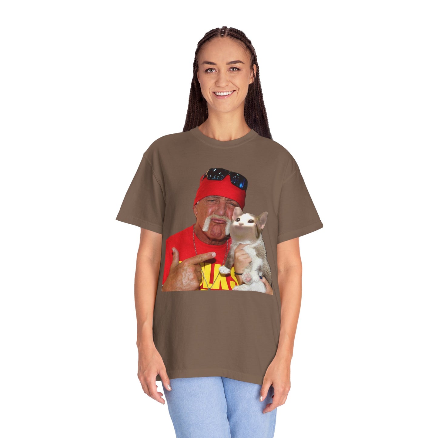 POPCAT Hilarious Unisex T-Shirt: Perfect for Dads, Pet Lovers, Gifts, Funny Apparel, Casual Wear, Cat Lovers