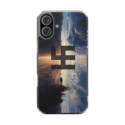 Swasticoin Nature-Themed Clear Phone Case, Unique Phone Cover with Scenic Design, Eco-Friendly Protection, Gift for Travelers, Custom Phone Accessory