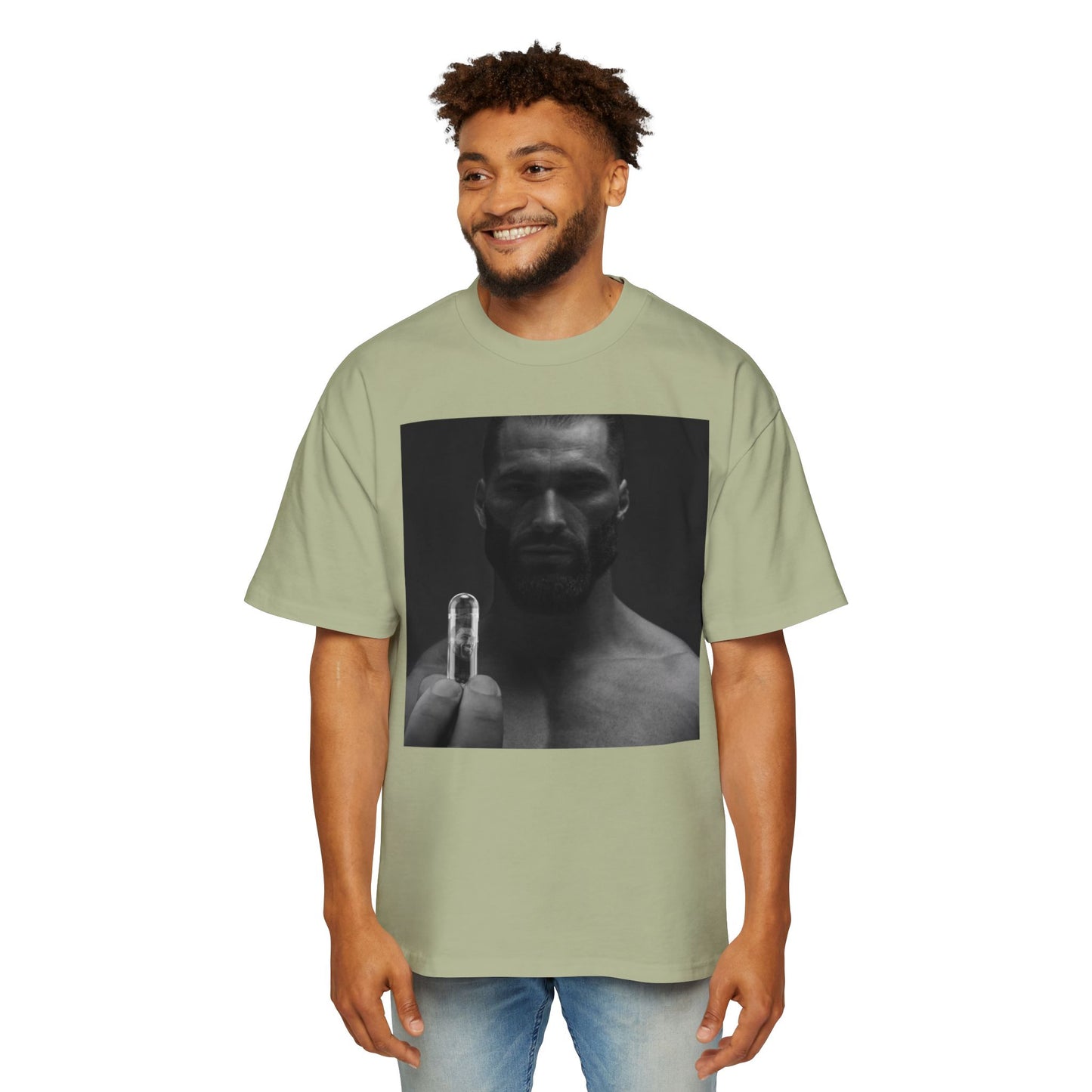 GIGA Men's Oversized Graphic Tee - Streetwear Staple, Gigachad Design, Casual Comfort, Perfect Gift for Him, Ideal for Music Festivals, [...]