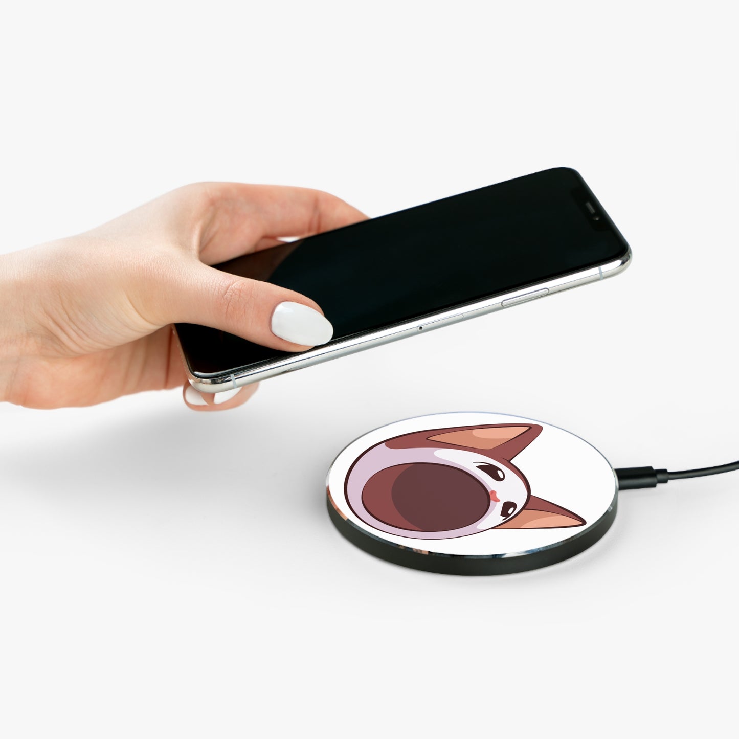 POPCAT Wireless Charger, Fun Tech Accessory, Gift for Cat Lovers, Desk Decor, Phone Charging Station