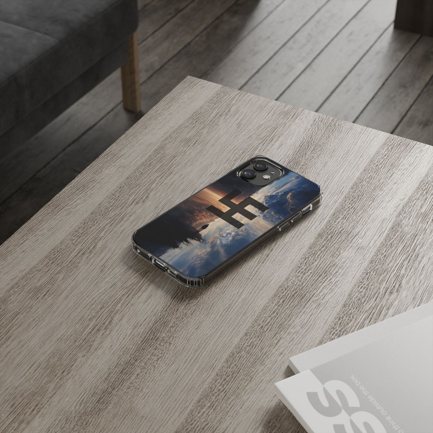 Swasticoin Nature-Themed Clear Phone Case, Unique Phone Cover with Scenic Design, Eco-Friendly Protection, Gift for Travelers, Custom Phone Accessory