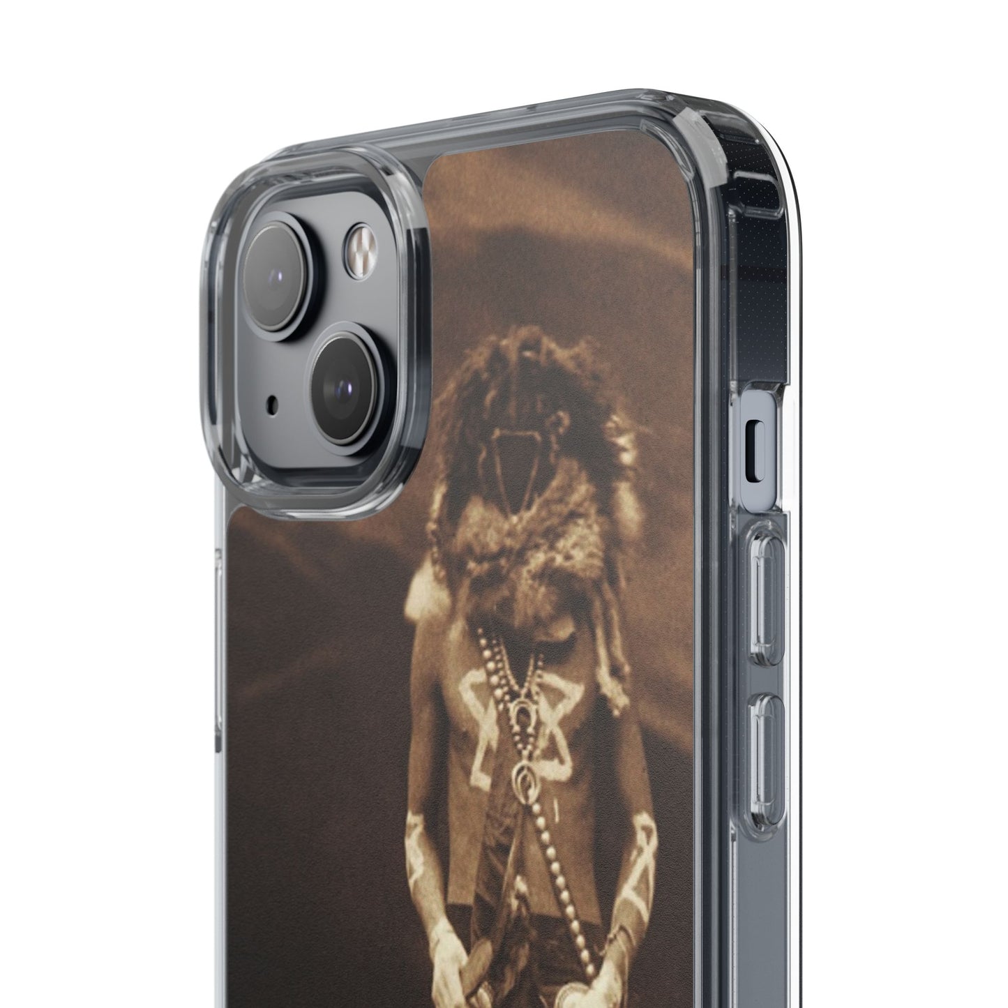 Vintage Spirit Animal Clear Phone Case, Eco-Friendly Cell Phone Cover, Unique Gift for Nature Lovers, Boho Style Mobile Accessory, [...]