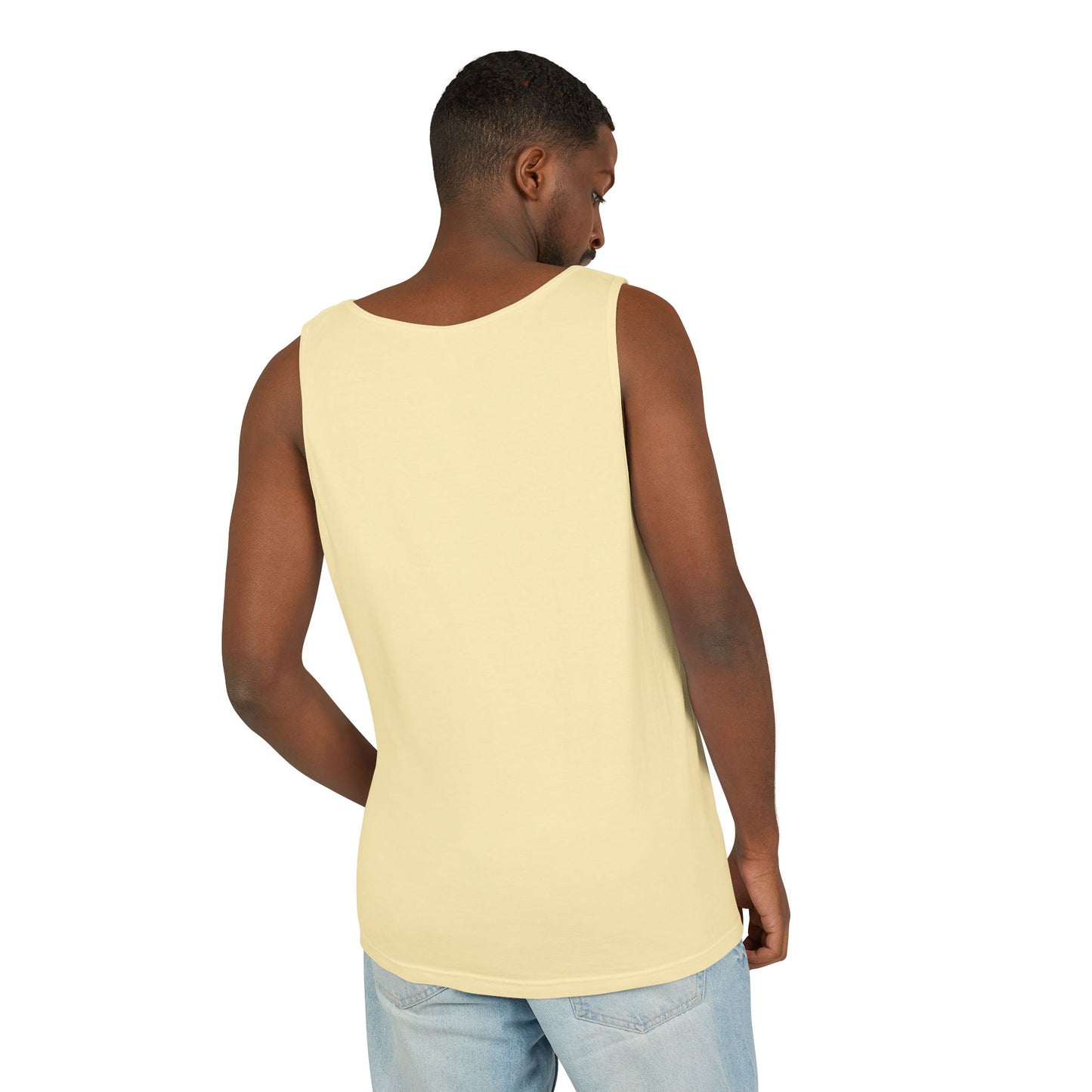 Unisex Garment-Dyed Tank Top with 4NBT Design, Summer Apparel, Casual Wear, Gift for Friends, Individual Expression Top