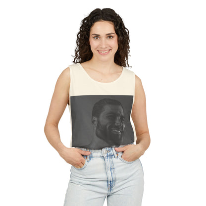 GIGA Unisex Garment-Dyed Tank Top, Summer Apparel, Funny Graphic Tee, Workout Wear, Unique Gift Idea, Casual Outfit
