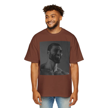 GIGA Men's Heavy Oversized Tee | Casual Streetwear Shirt, Graphic Tee, Gift for Him, Unisex Style, Trendy Apparel