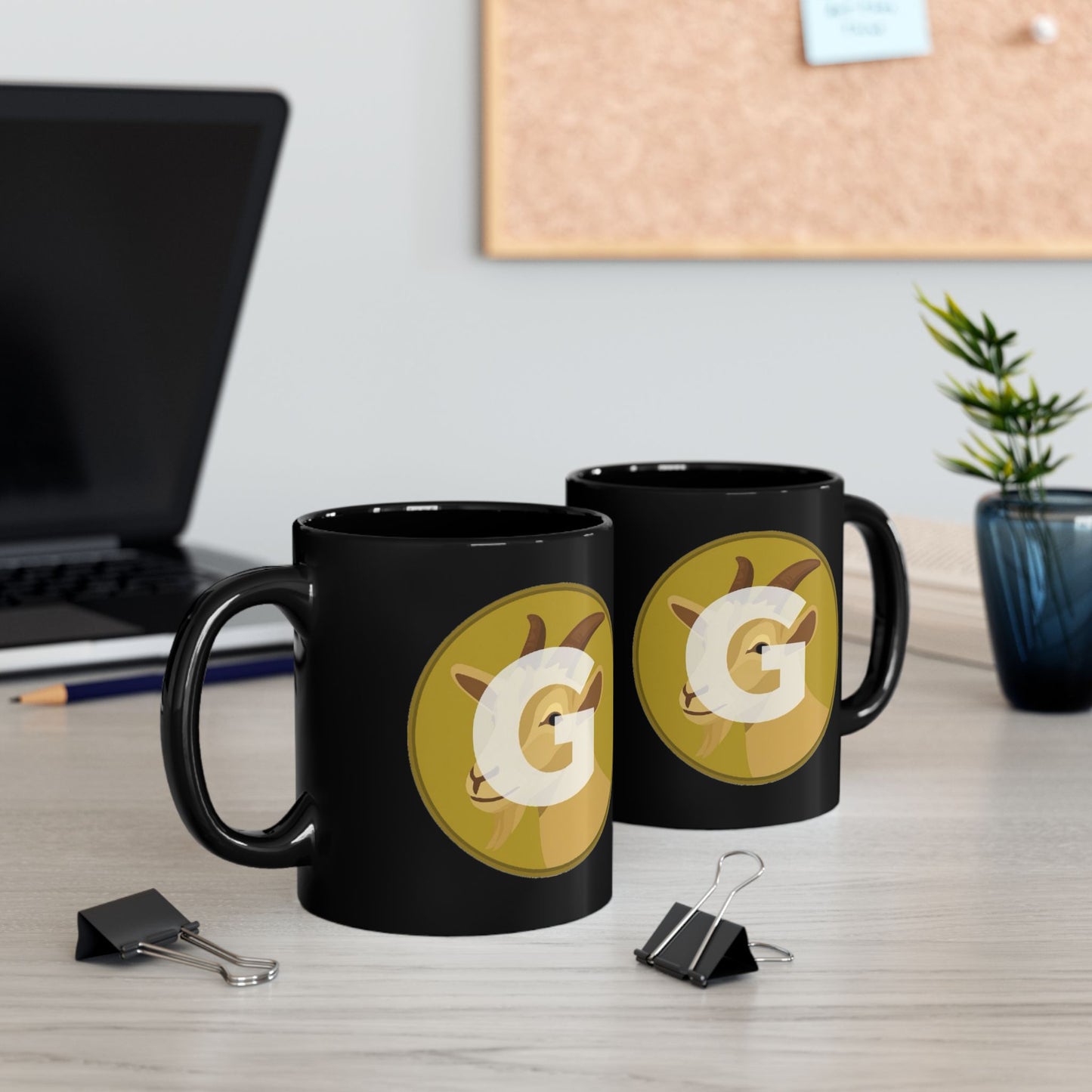 Goat Lover's Black Mug, Fun Gift for Animal Enthusiasts, Coffee Cup, Funny Mug, Unique Goat Design, Perfect for Birthdays