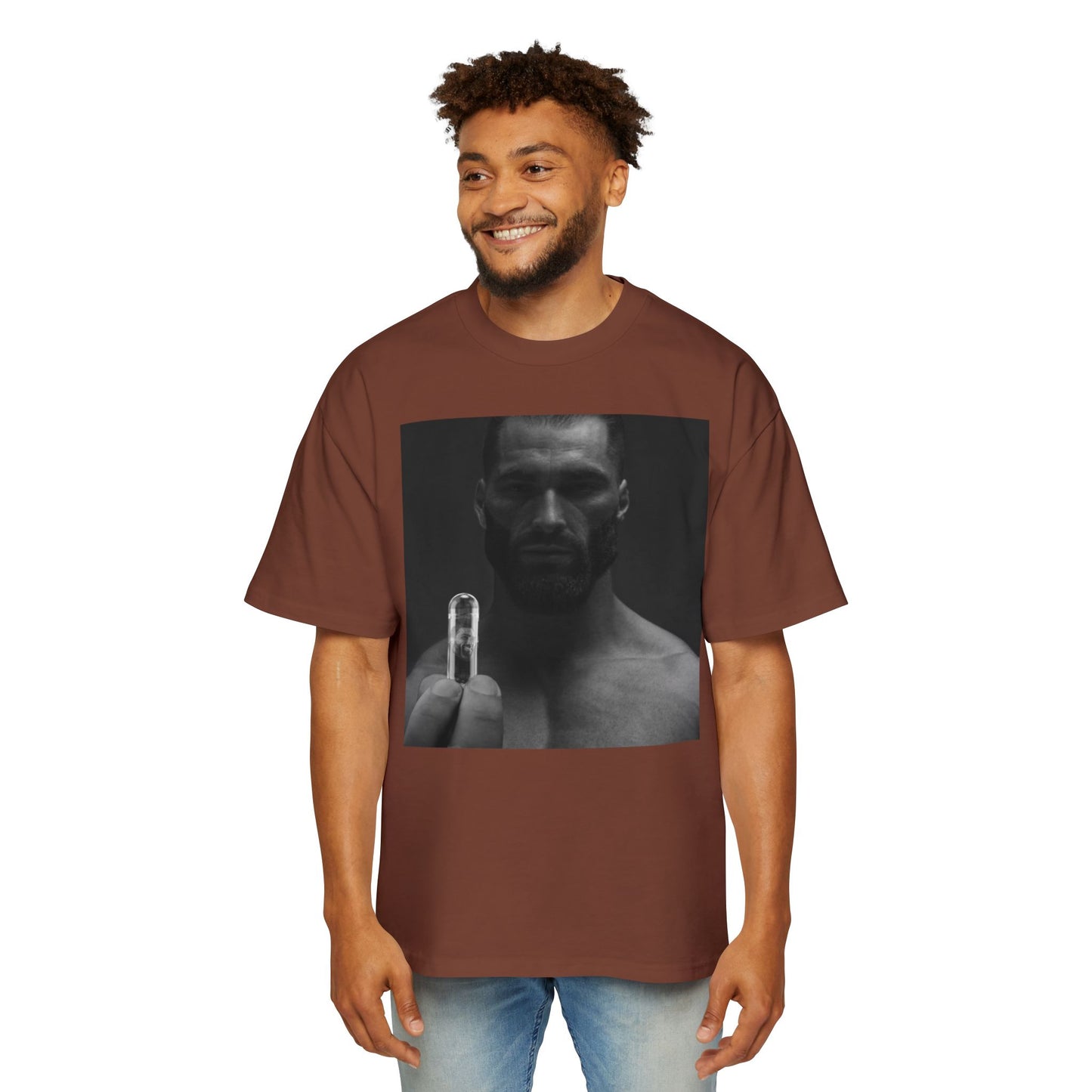 GIGA Men's Oversized Graphic Tee - Streetwear Staple, Gigachad Design, Casual Comfort, Perfect Gift for Him, Ideal for Music Festivals, [...]