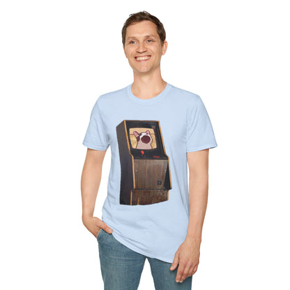 POPCAT Retro Arcade Unisex T-Shirt, Gamer Tee, Vintage Gaming Shirt, Gift for Gamers, Casual Wear