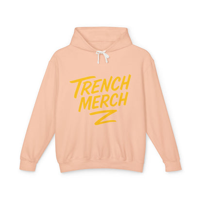 Trench Merch Unisex Lightweight Hooded Sweatshirt, Casual Streetwear, Spring Fashion, Gift for Friends, Layering Essential, Trendy Outfit