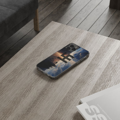 Swasticoin Nature-Themed Clear Phone Case, Unique Phone Cover with Scenic Design, Eco-Friendly Protection, Gift for Travelers, Custom Phone Accessory