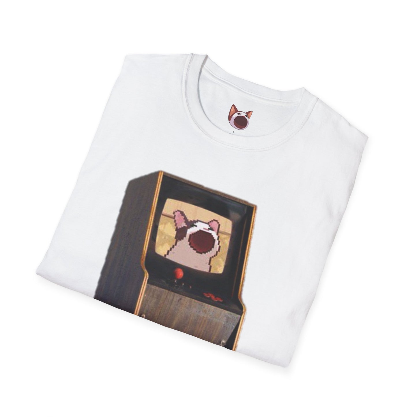 POPCAT Retro Arcade Unisex T-Shirt, Gamer Tee, Vintage Gaming Shirt, Gift for Gamers, Casual Wear