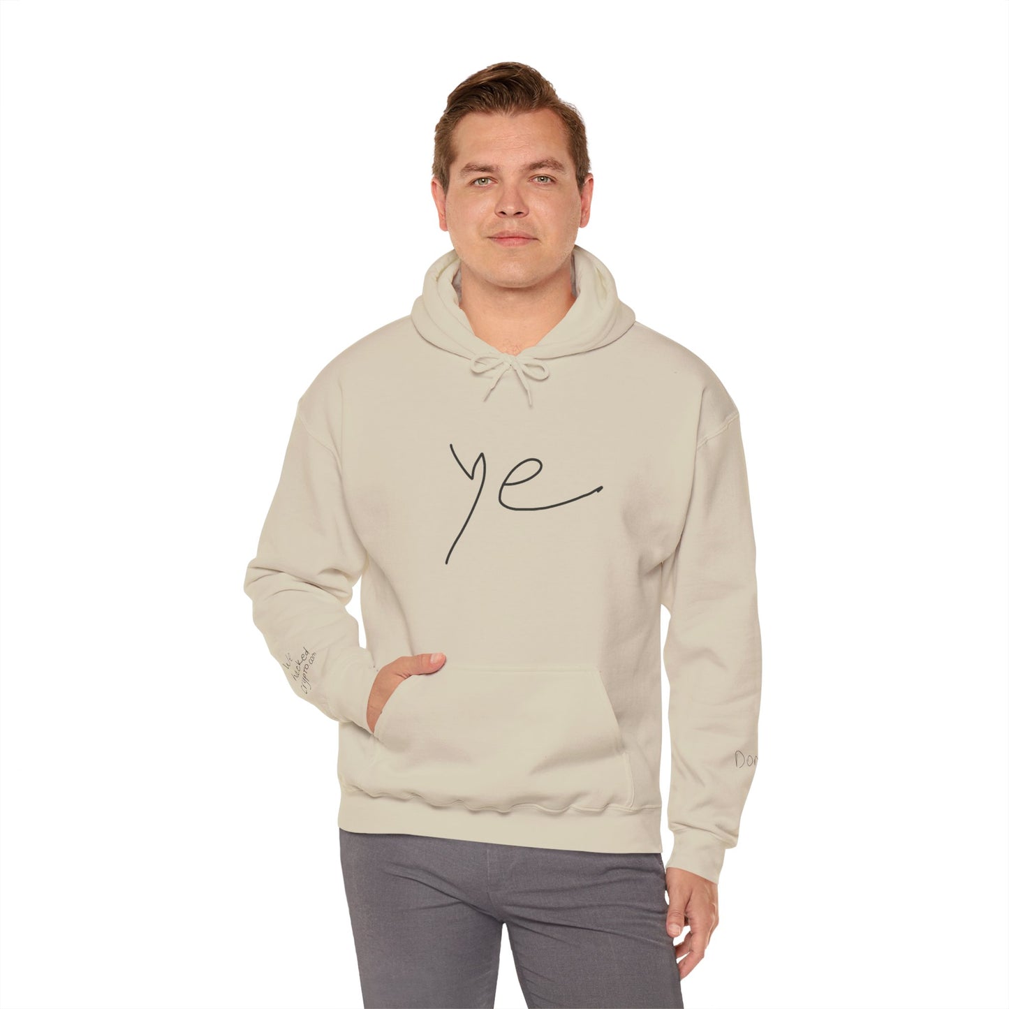 Ye 7BN Minimalist Unisex Hooded Sweatshirt, Casual Streetwear, Gift for Fans, Cozy Layering, Everyday Style, Unique Graphic Hoodie