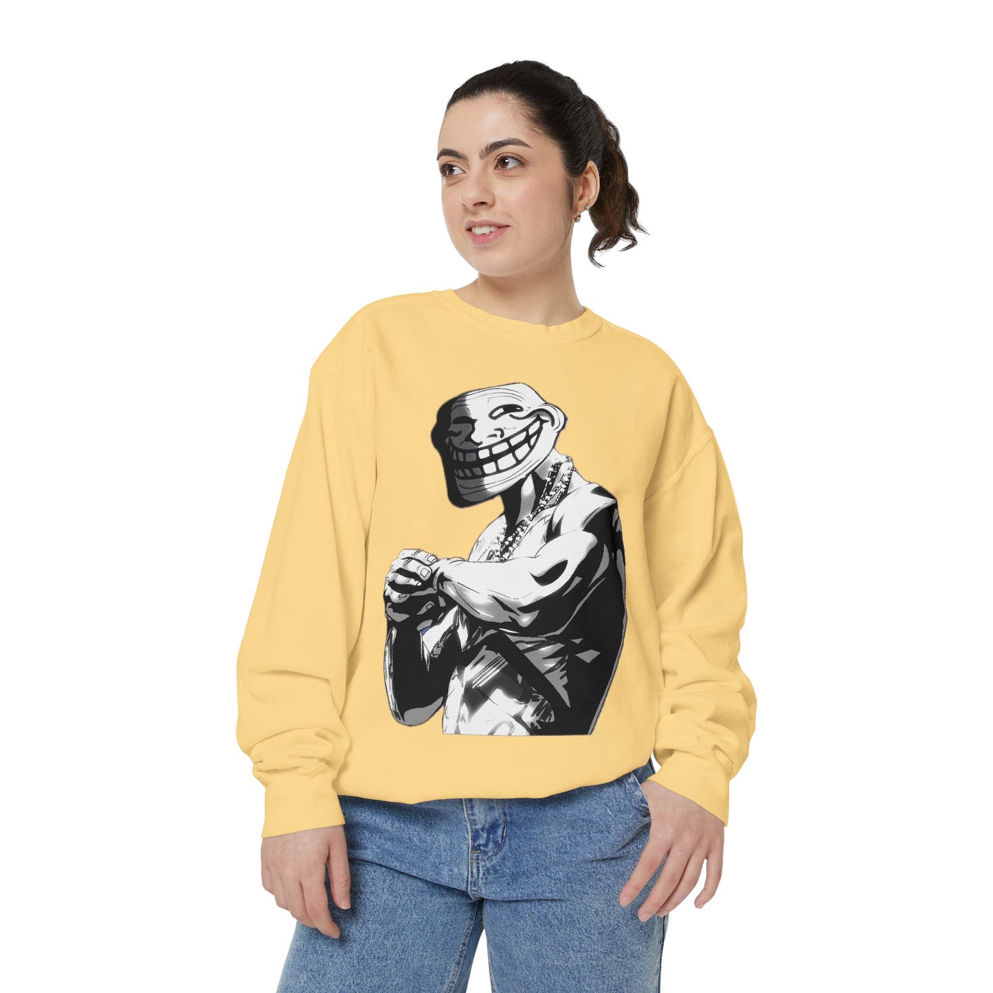 TROLL Stylish Unisex Sweatshirt with Playful Graphic, Trendy Streetwear, Cozy and Casual, Perfect Gift for Any Occasion, Unique Art Design