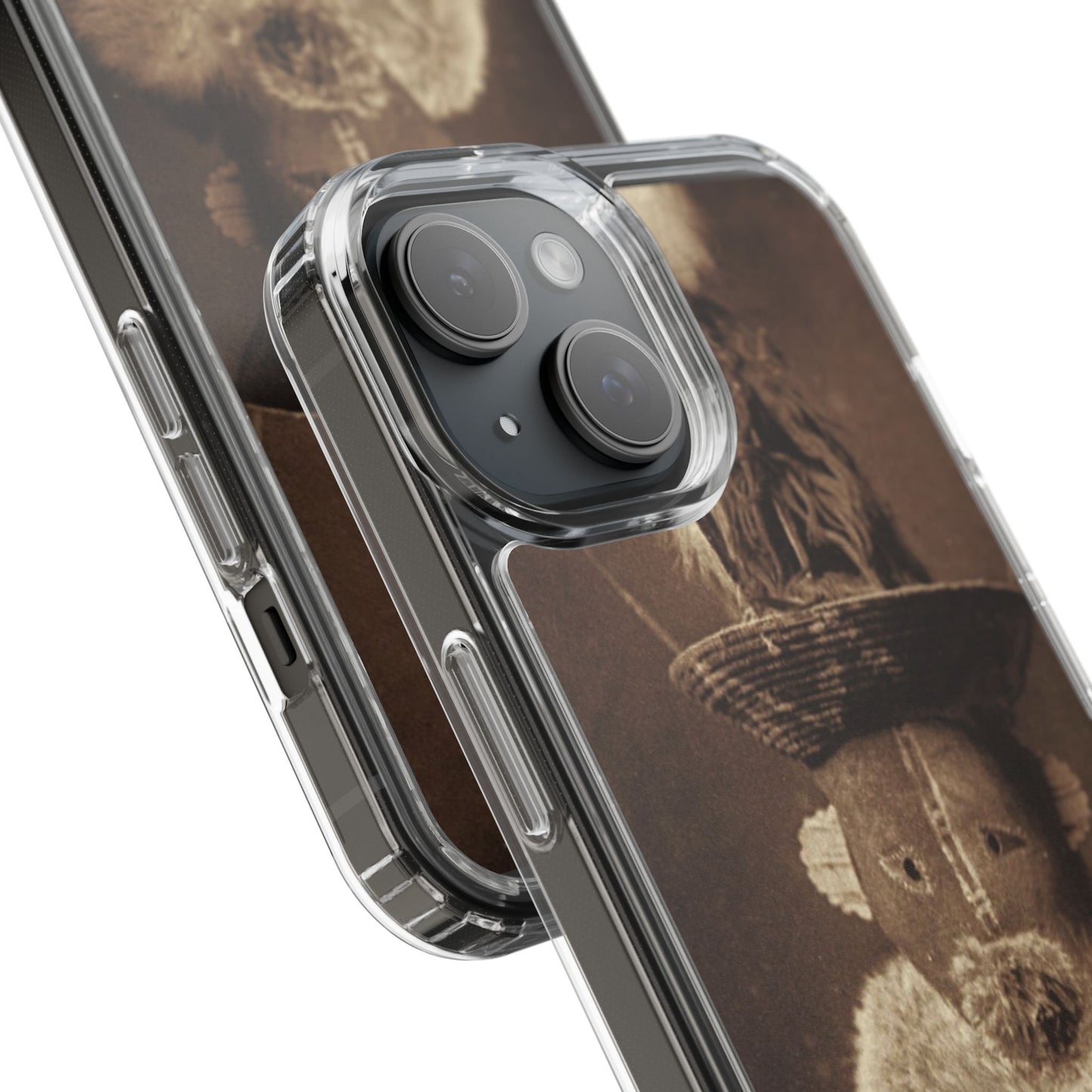 Yei Vintage Ethnic Clear Phone Case, Unique Phone Protector, Bohemian iPhone Case, Artistic Clear Cover, Cultural Phone Accessory