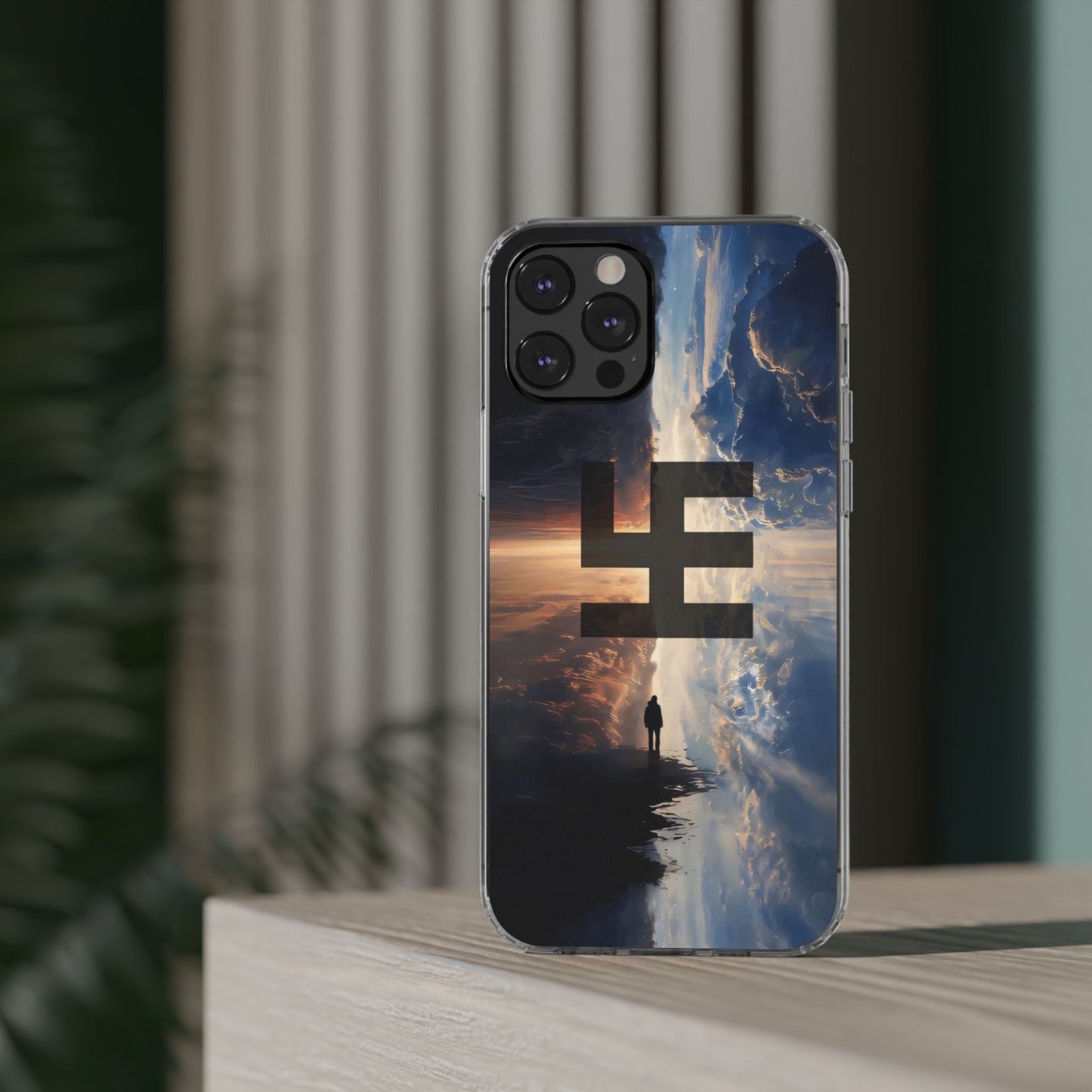 Swasticoin Nature-Themed Clear Phone Case, Unique Phone Cover with Scenic Design, Eco-Friendly Protection, Gift for Travelers, Custom Phone Accessory