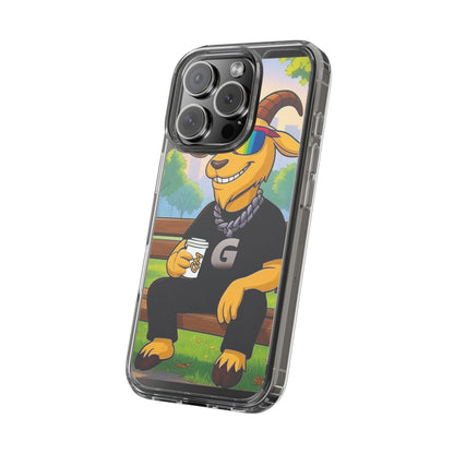 Vibrant Goat Clear Phone Case, Fun Smartphone Cover, Animal Lover Gift, Stylish Tech Accessory, Unique Phone Protection