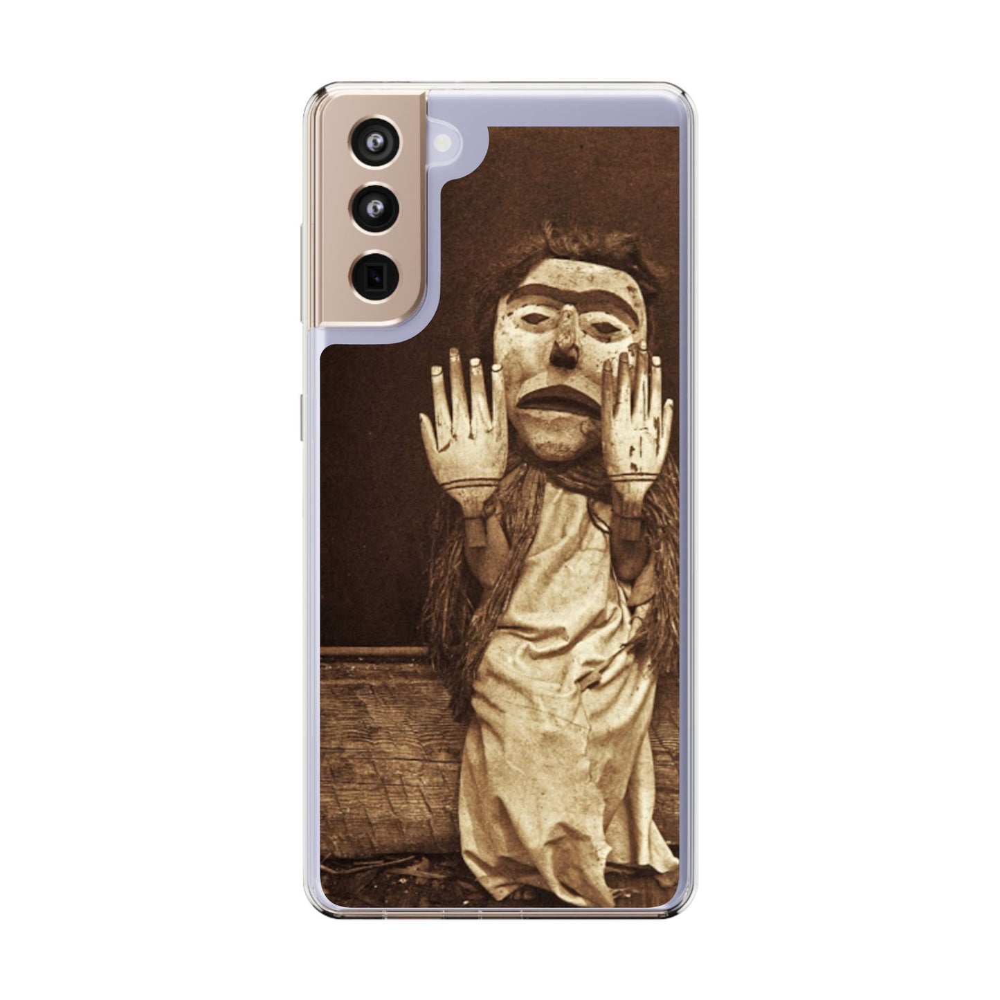 Yei Unique Clear Phone Case with Vintage Puppet Design, Artistic Phone Cover, Retro Style Protection, Gifts for Theater Lovers, Customized [...]