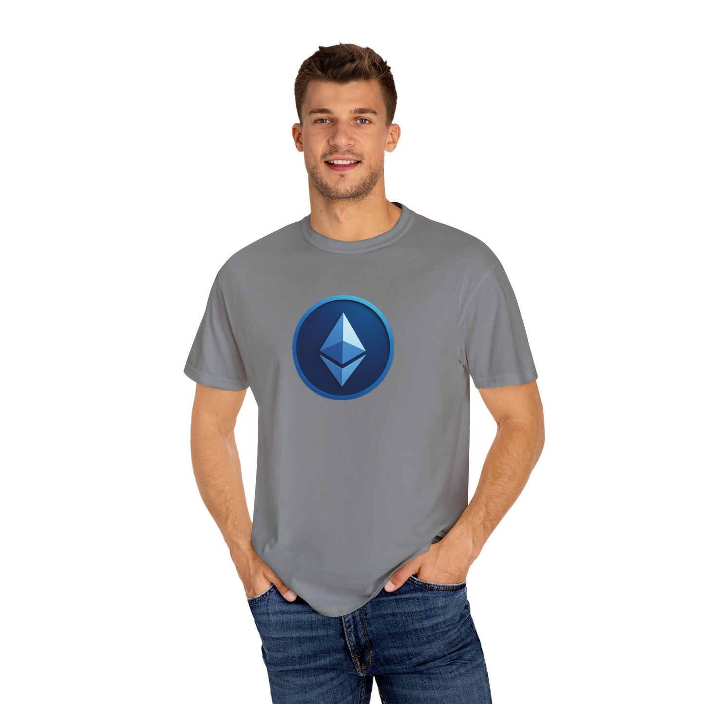 Ethereum Graphic T-Shirt, Unisex Casual Tee, Blockchain Apparel, Gamer Shirt, Crypto Gift, Stylish Streetwear