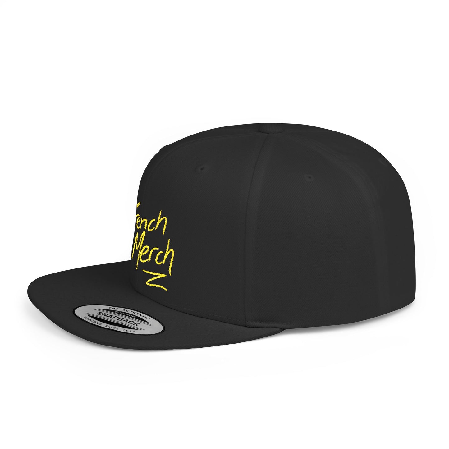 Trench Merch Trendy Flat Bill Snapback Hat, Cool Streetwear Cap for Casual Outings, Outdoor Events, Festivals, Unique Gift for Hip-Hop Fans