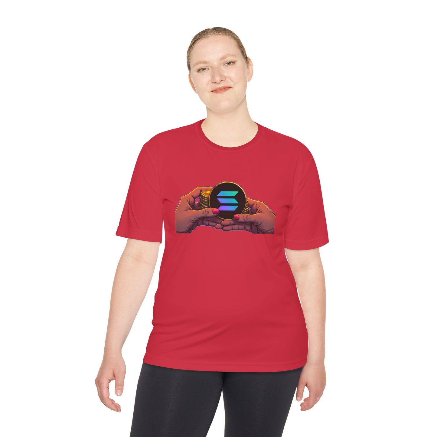 Unisex Moisture Wicking Tee featuring SOLANA & YZY designs, Perfect for Athletes, Casual Wear, Fitness Goals, Everyday Use, Sports Events