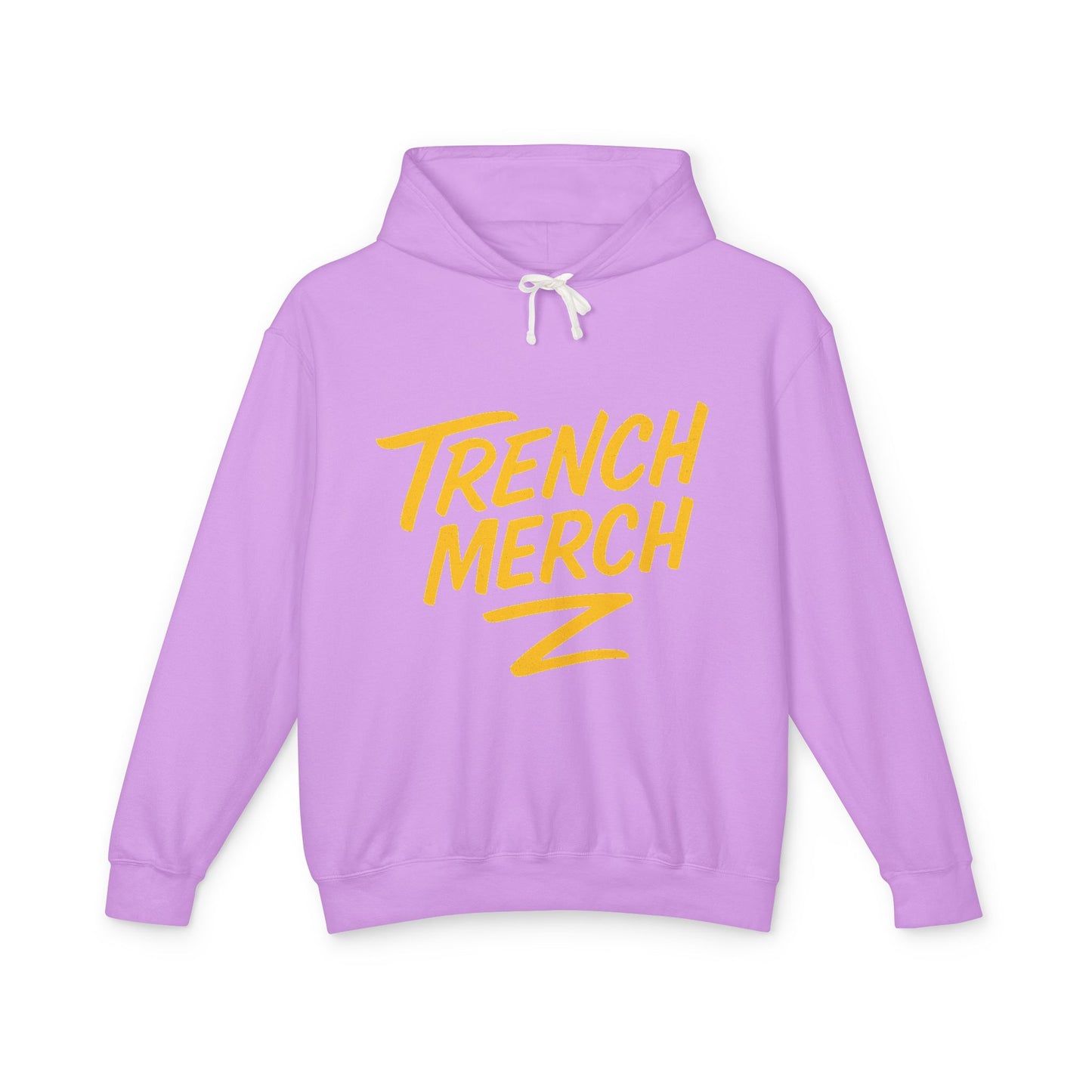 Trench Merch Unisex Lightweight Hooded Sweatshirt, Casual Streetwear, Spring Fashion, Gift for Friends, Layering Essential, Trendy Outfit