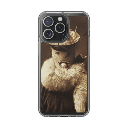 Yei Vintage Cat Photography Phone Case, Clear Cases, Unique Gift for Cat Lovers, Phone Accessory, Stylish Tech Gear, Animal Art